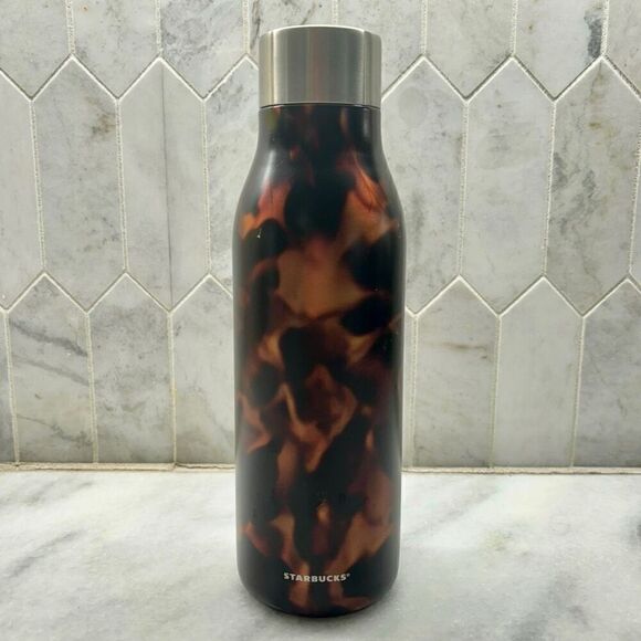 Vintage Starbucks Tortoise Shell Double Wall Stainless Steel Tumbler Mocha 500ml - Picture 1 of 5